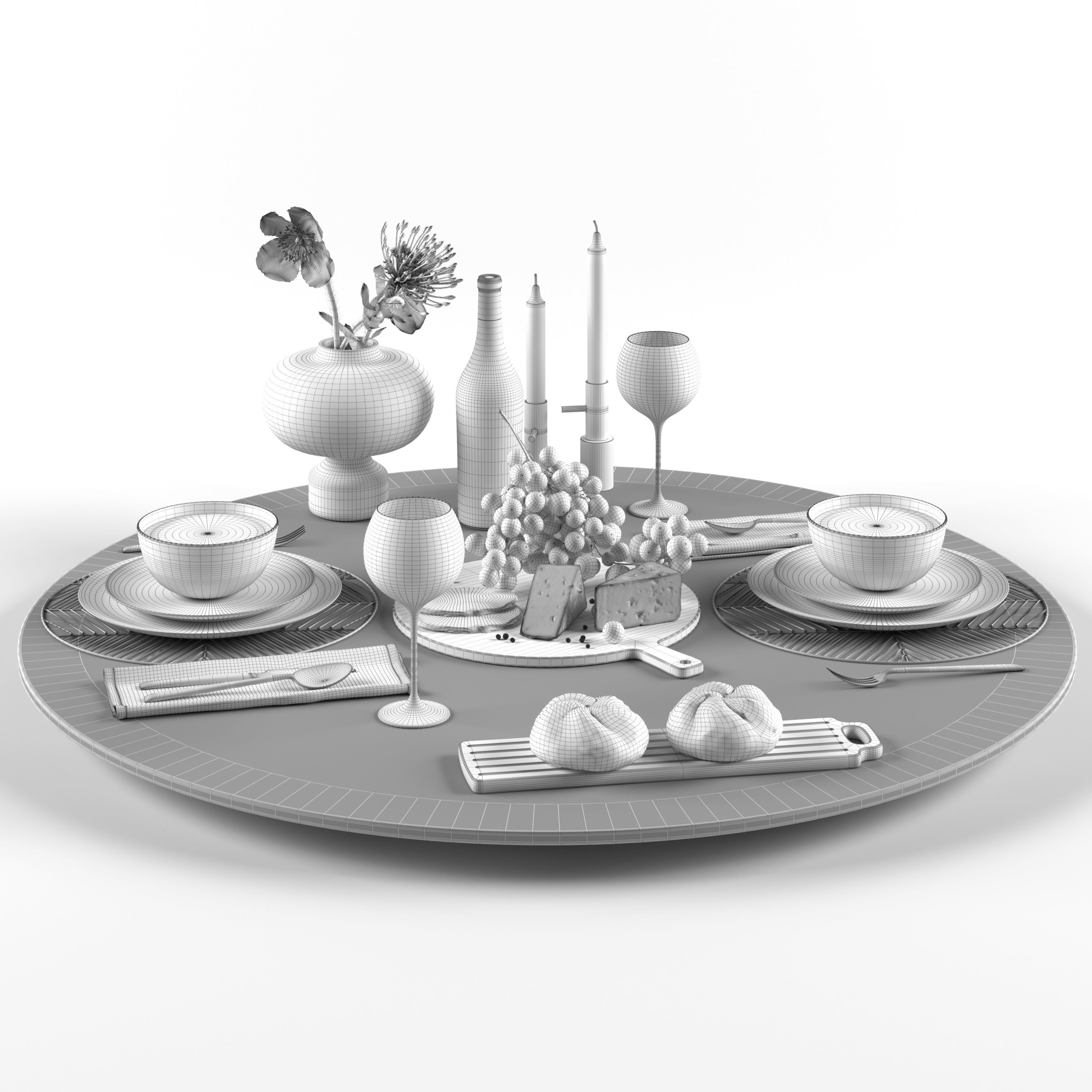 Table Setting 3D model_5