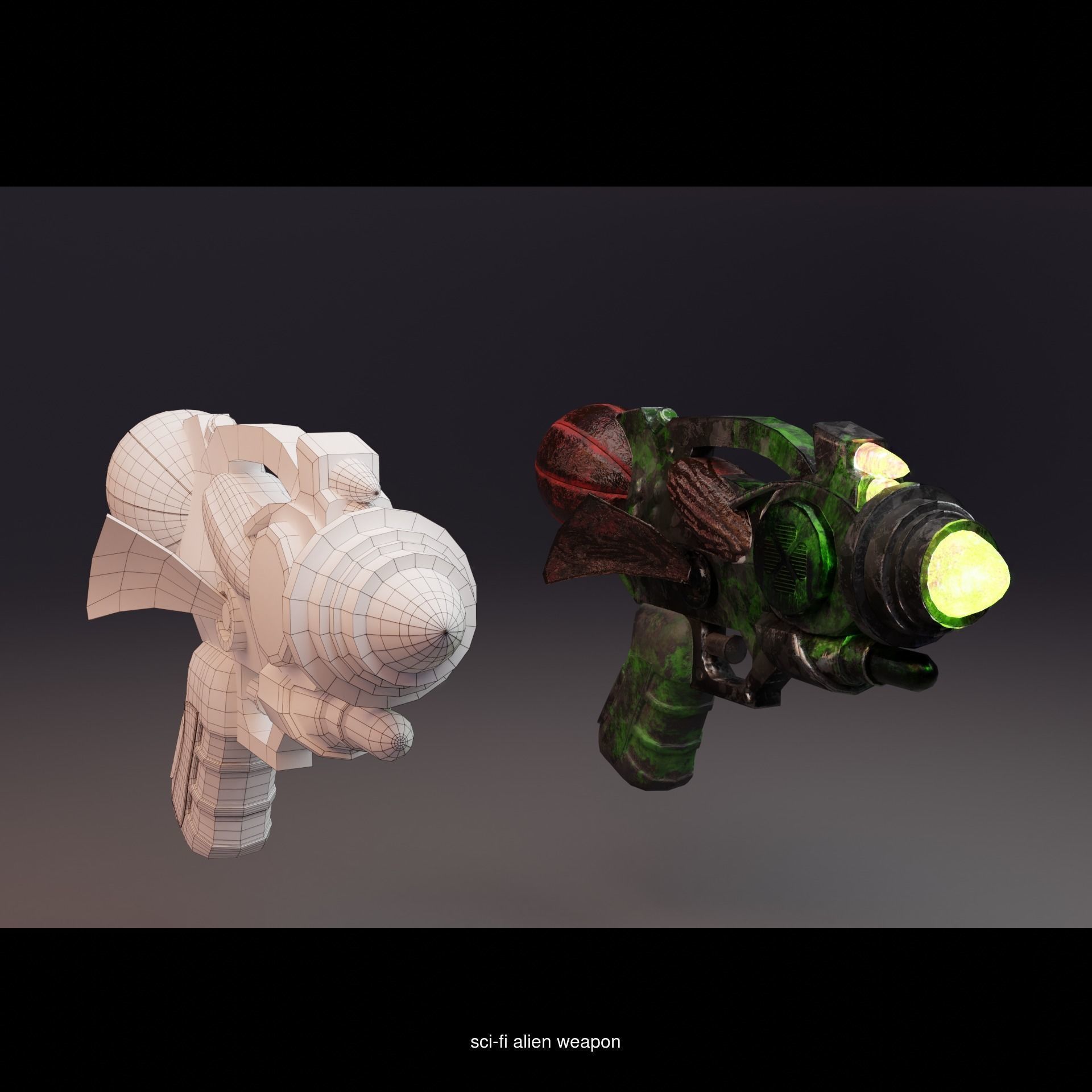 Sci-Fi Weapon Pack 3D Model Collection_7