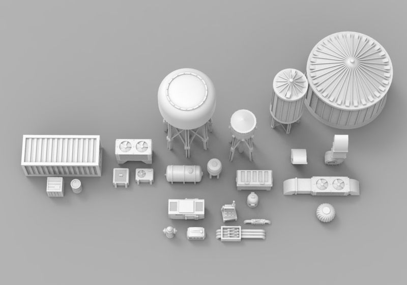 Infrastructure and Objectives Pack 01 3D print model_11