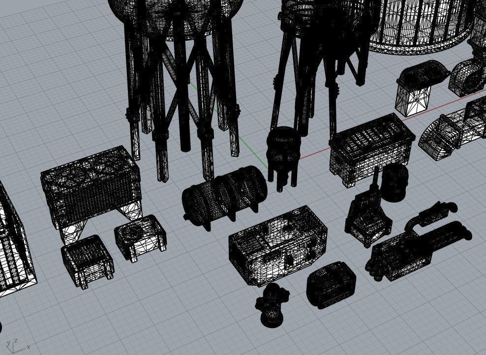 Infrastructure and Objectives Pack 01 3D print model_20