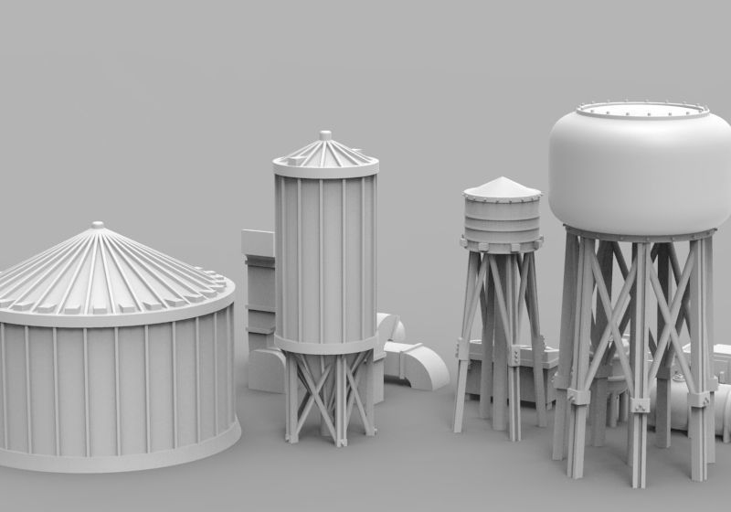 Infrastructure and Objectives Pack 01 3D print model_15