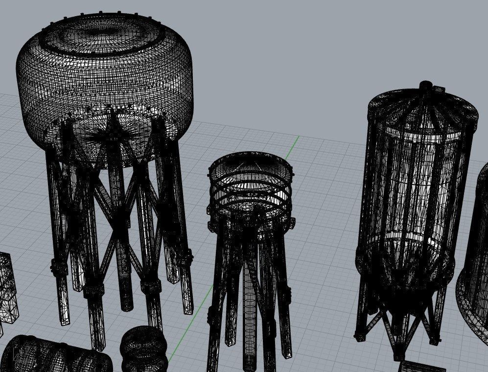 Infrastructure and Objectives Pack 01 3D print model_16
