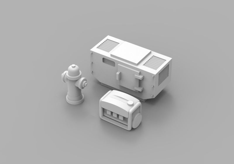 Infrastructure and Objectives Pack 01 3D print model_5