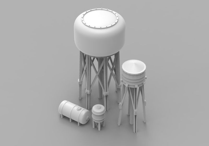 Infrastructure and Objectives Pack 01 3D print model_10