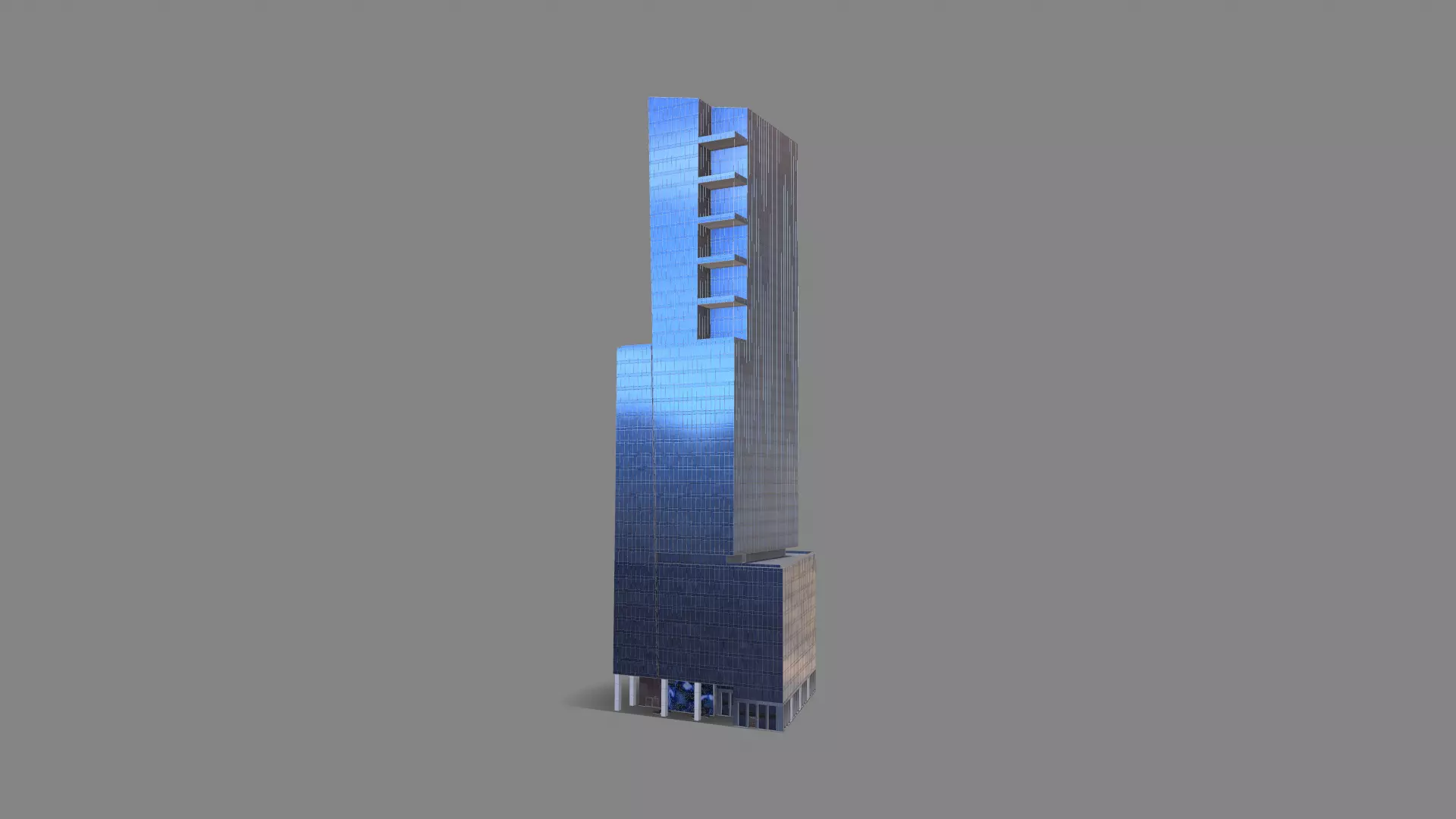 250 Howard Street Building San Francisco Low-poly 3D model_0