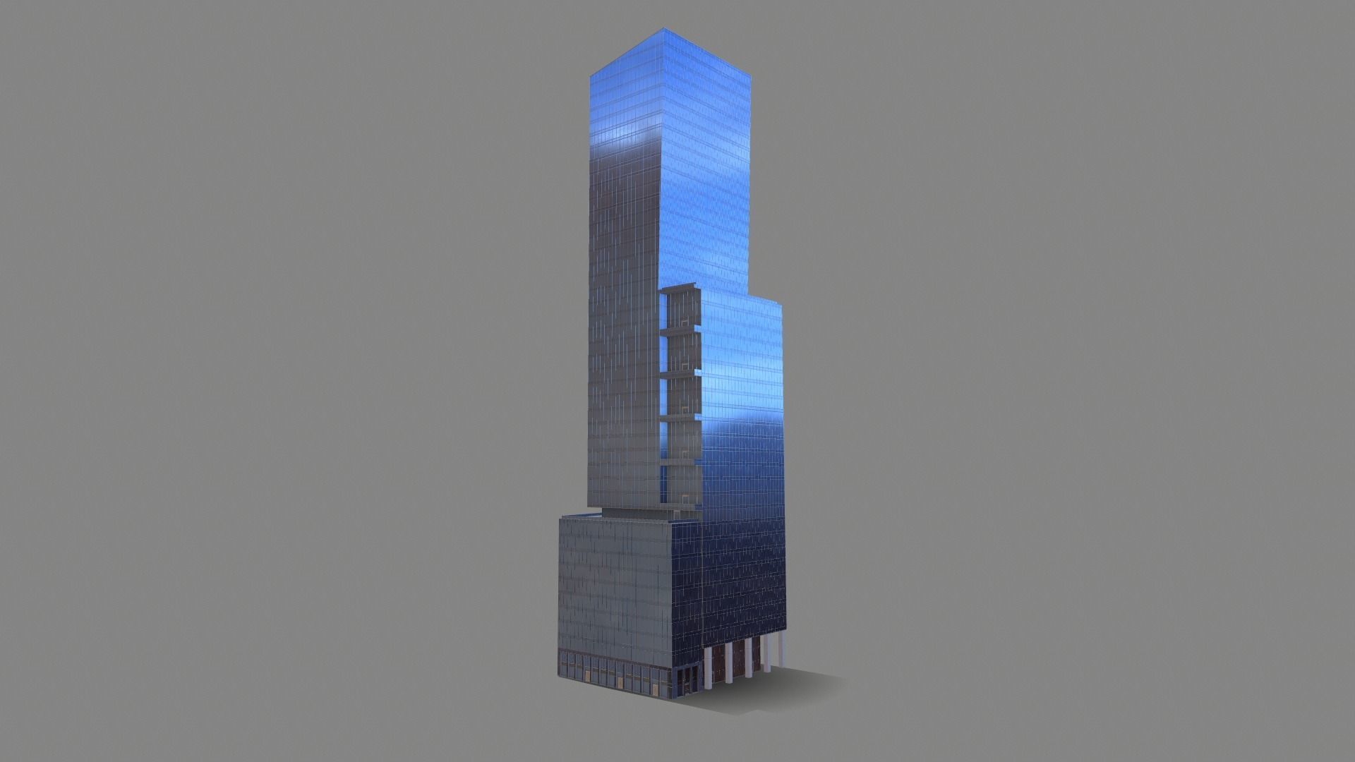 250 Howard Street Building San Francisco Low-poly 3D model_2