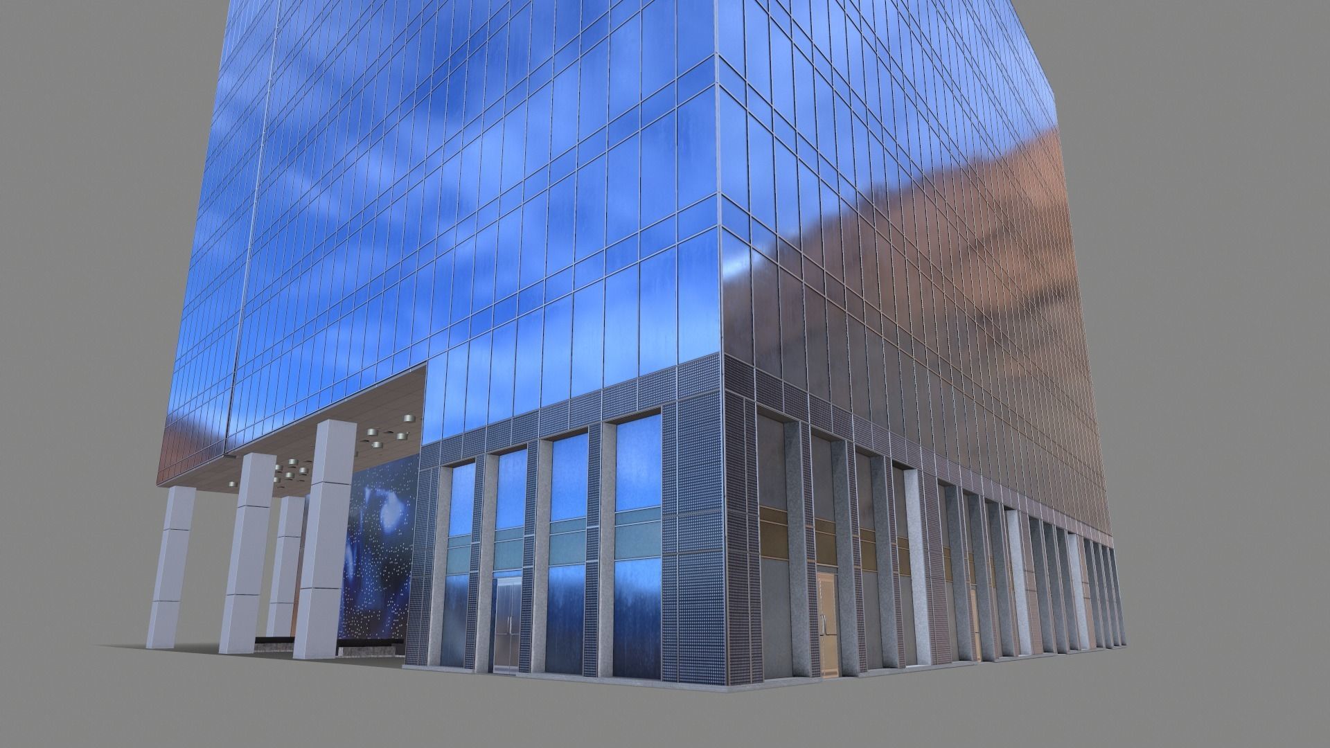 250 Howard Street Building San Francisco Low-poly 3D model_3