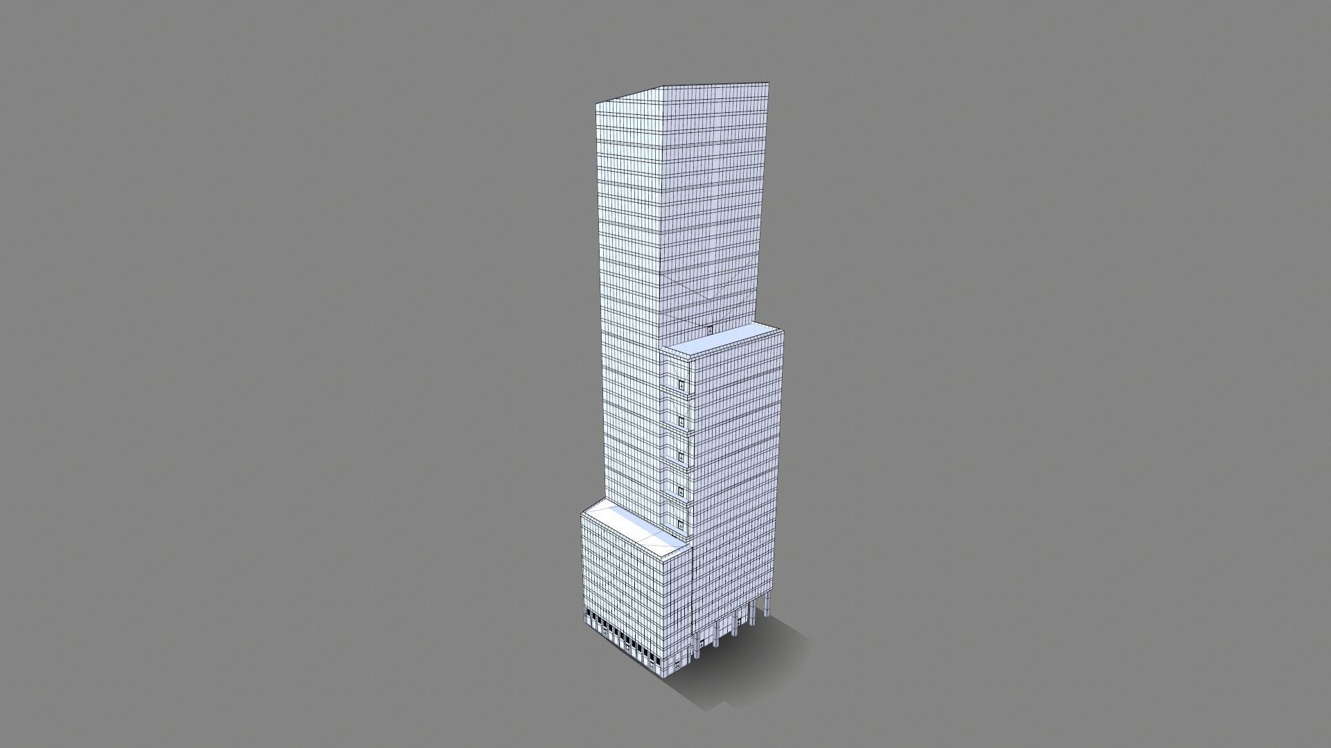250 Howard Street Building San Francisco Low-poly 3D model_9