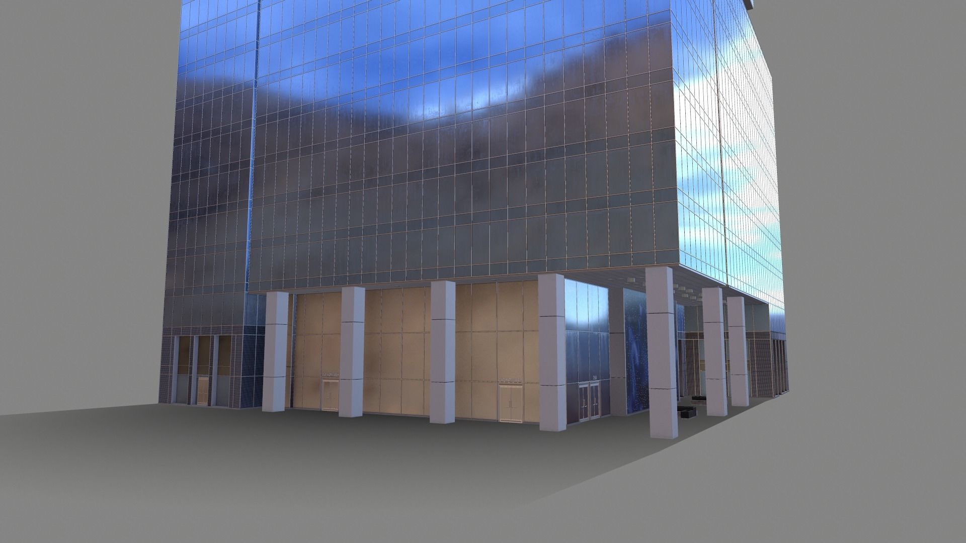 250 Howard Street Building San Francisco Low-poly 3D model_4