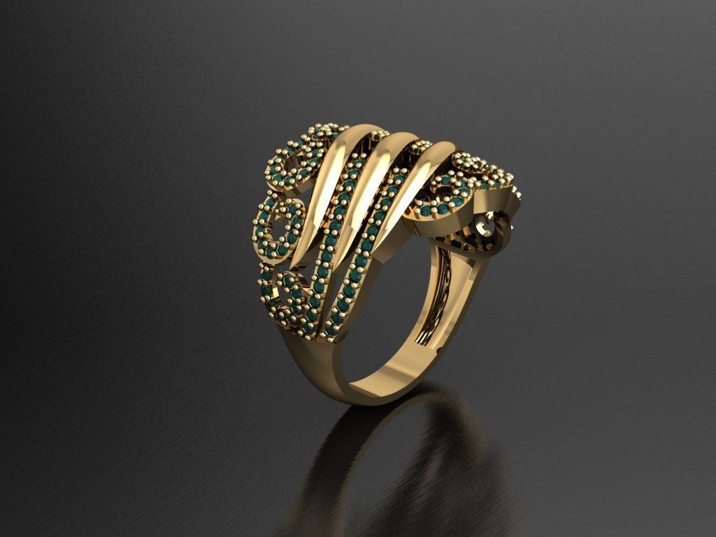 P148- Diamond ring 3D print model_1