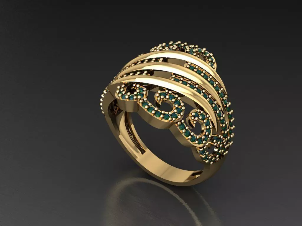 P148- Diamond ring 3D print model_0