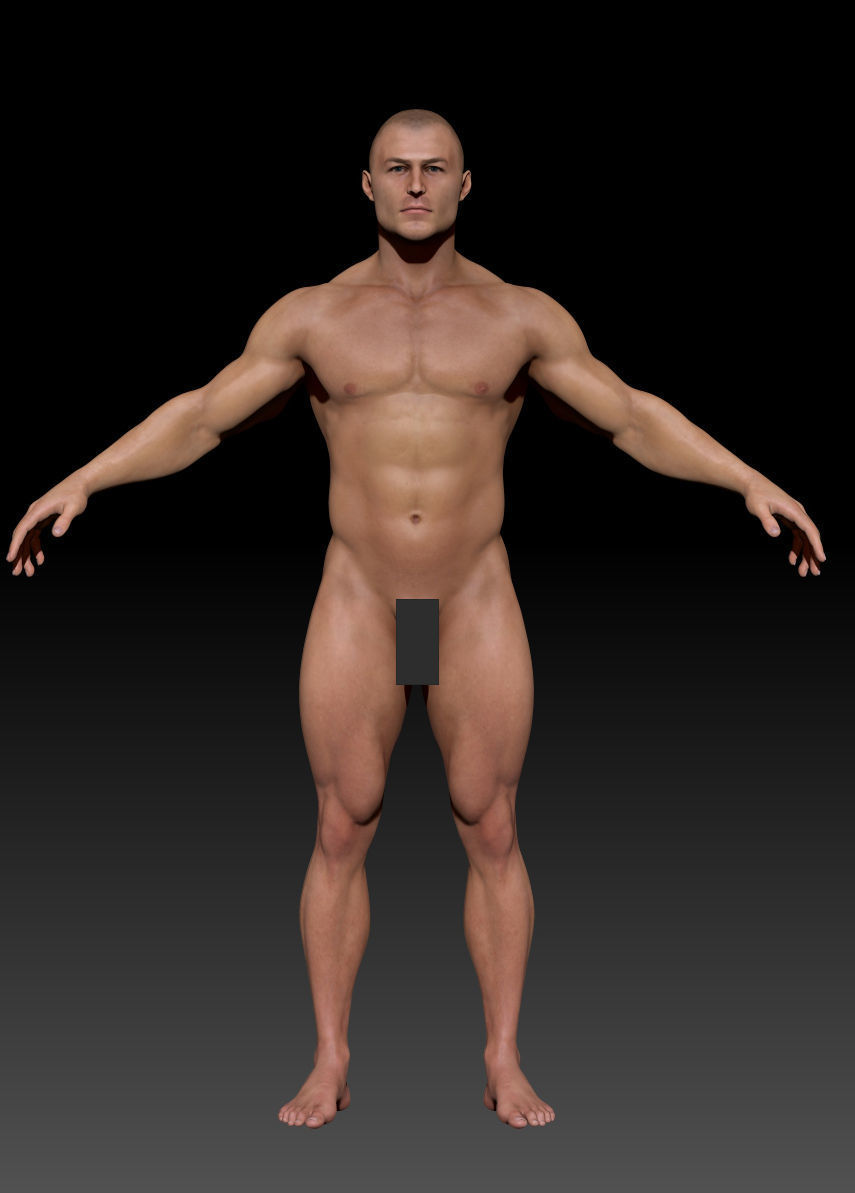 Man Body- Complete Zbrush  3D model_1