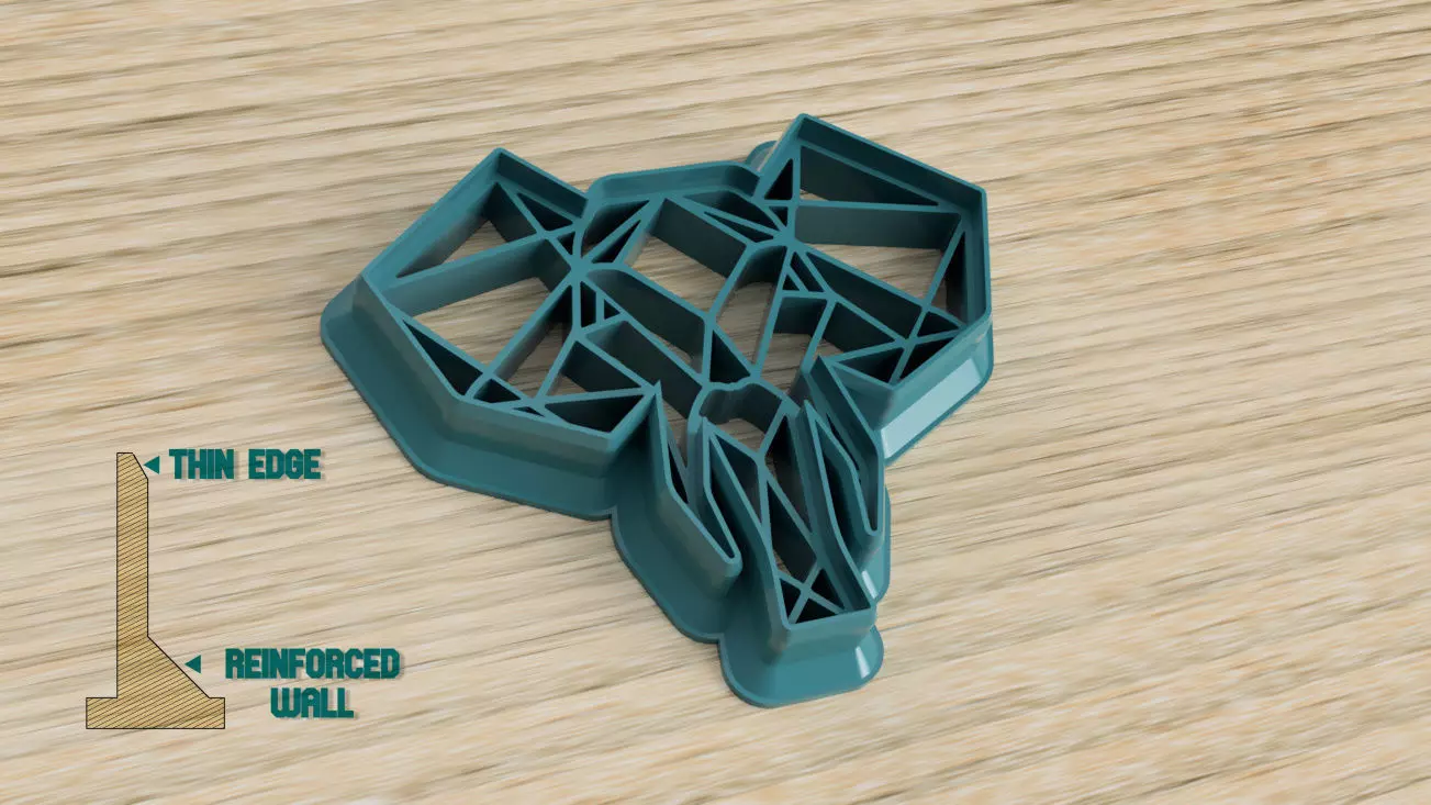 GEOMETRICAL ELEPHANT- COOKIE CUTTER 3D print model