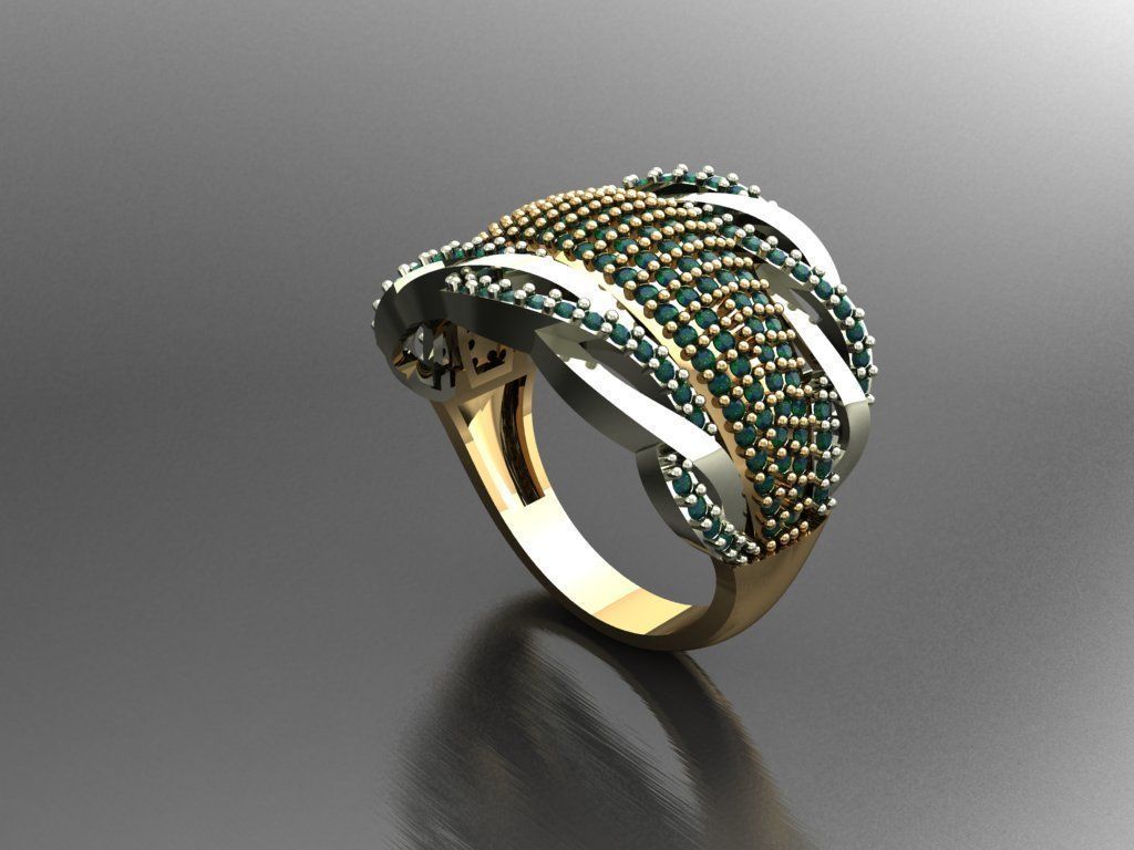 P149- Diamond ring 3D print model_1