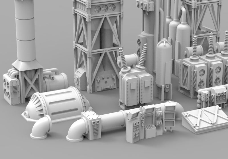 Infrastructure and Objectives Pack 02 3D print model_2