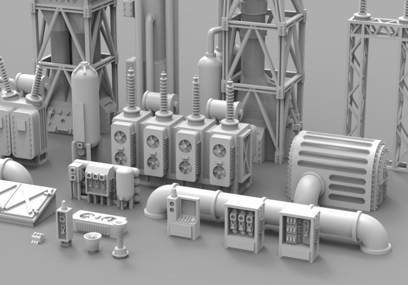 Infrastructure and Objectives Pack 02 3D print model_3