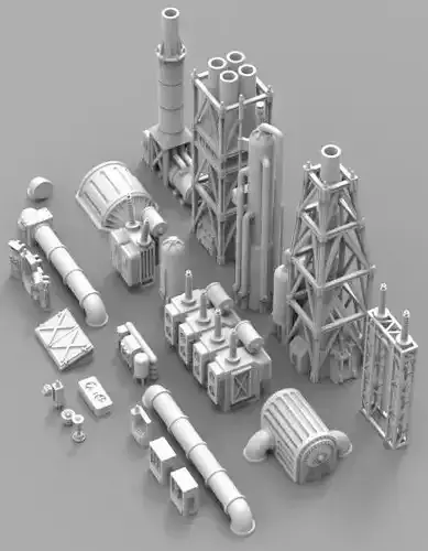 Infrastructure and Objectives Pack 02 3D print model