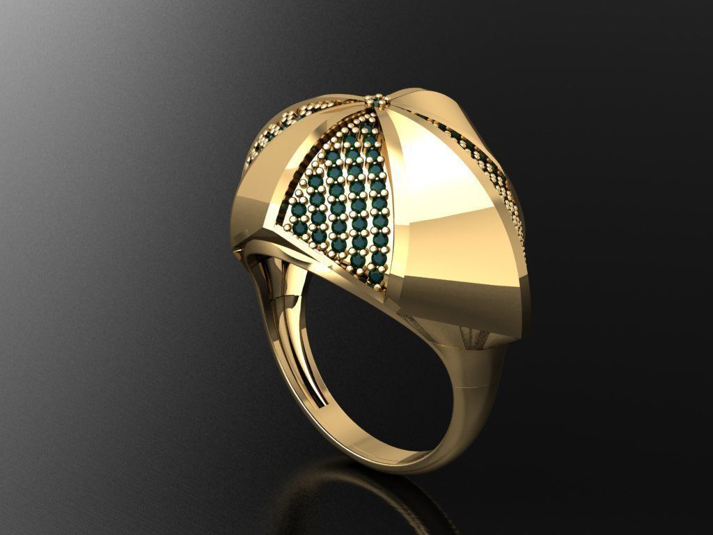 P153- Diamond ring 3D print model_1