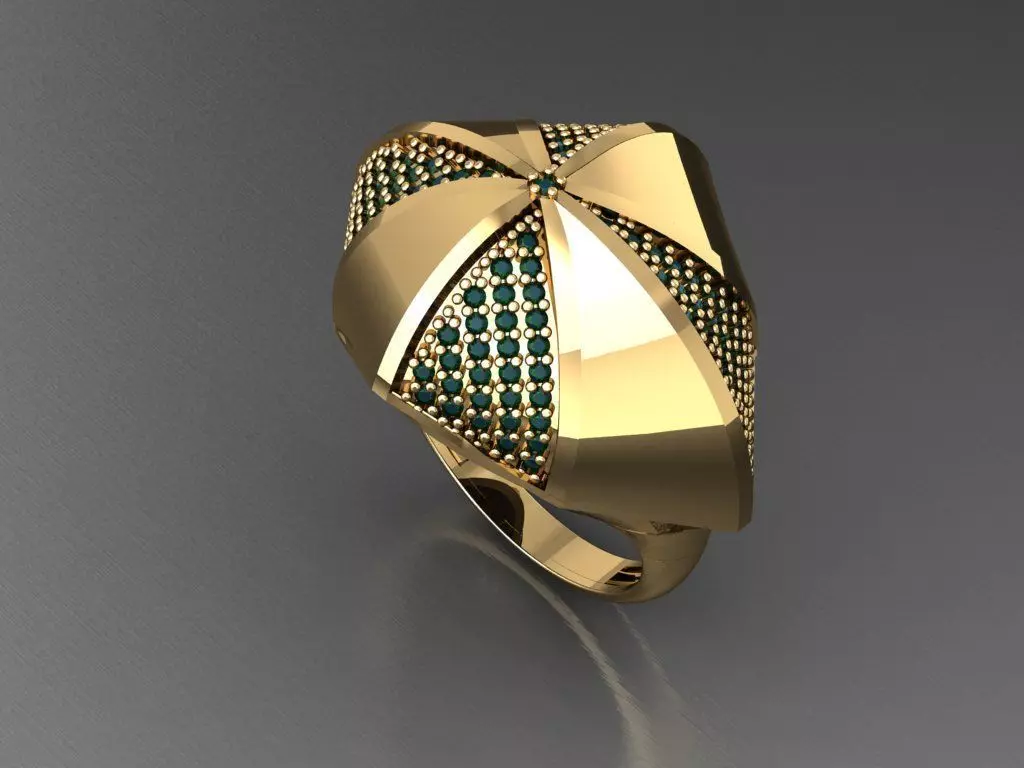 P153- Diamond ring 3D print model_0