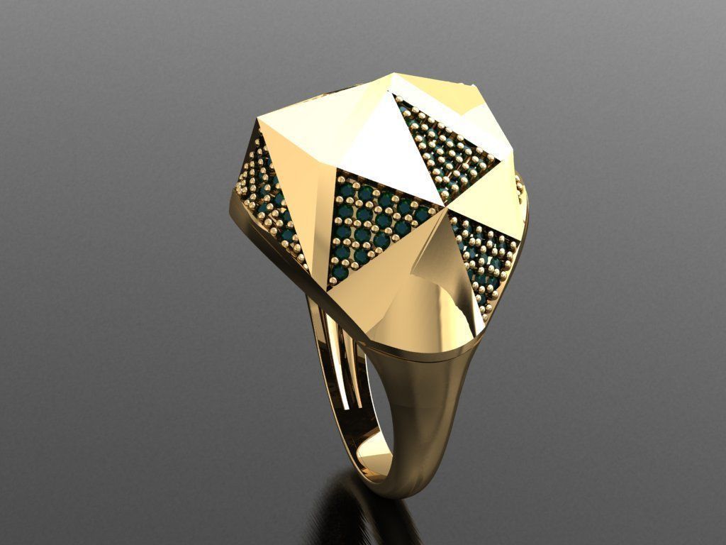 P154- Diamond ring 3D print model_4