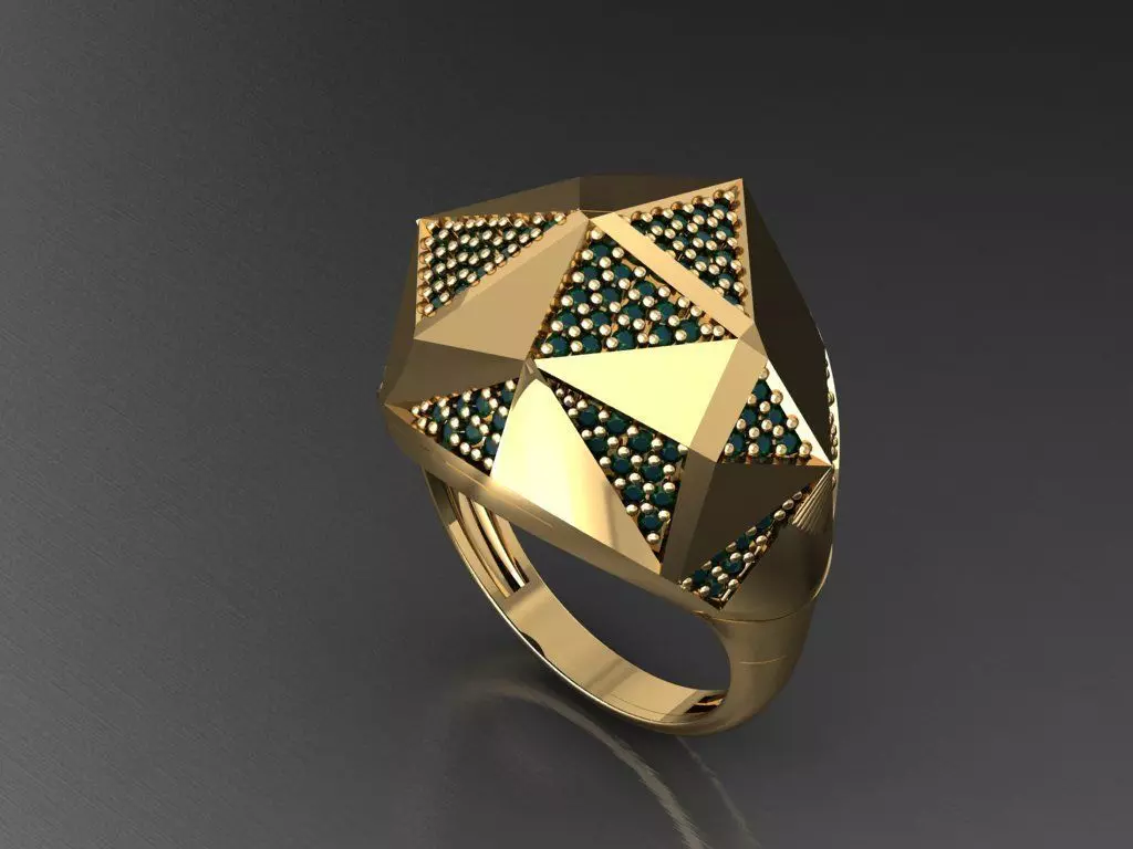 P154- Diamond ring 3D print model_0