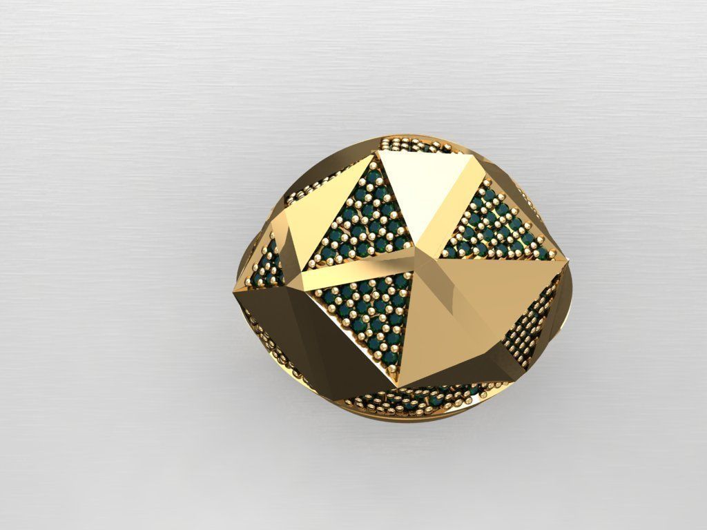 P154- Diamond ring 3D print model_3