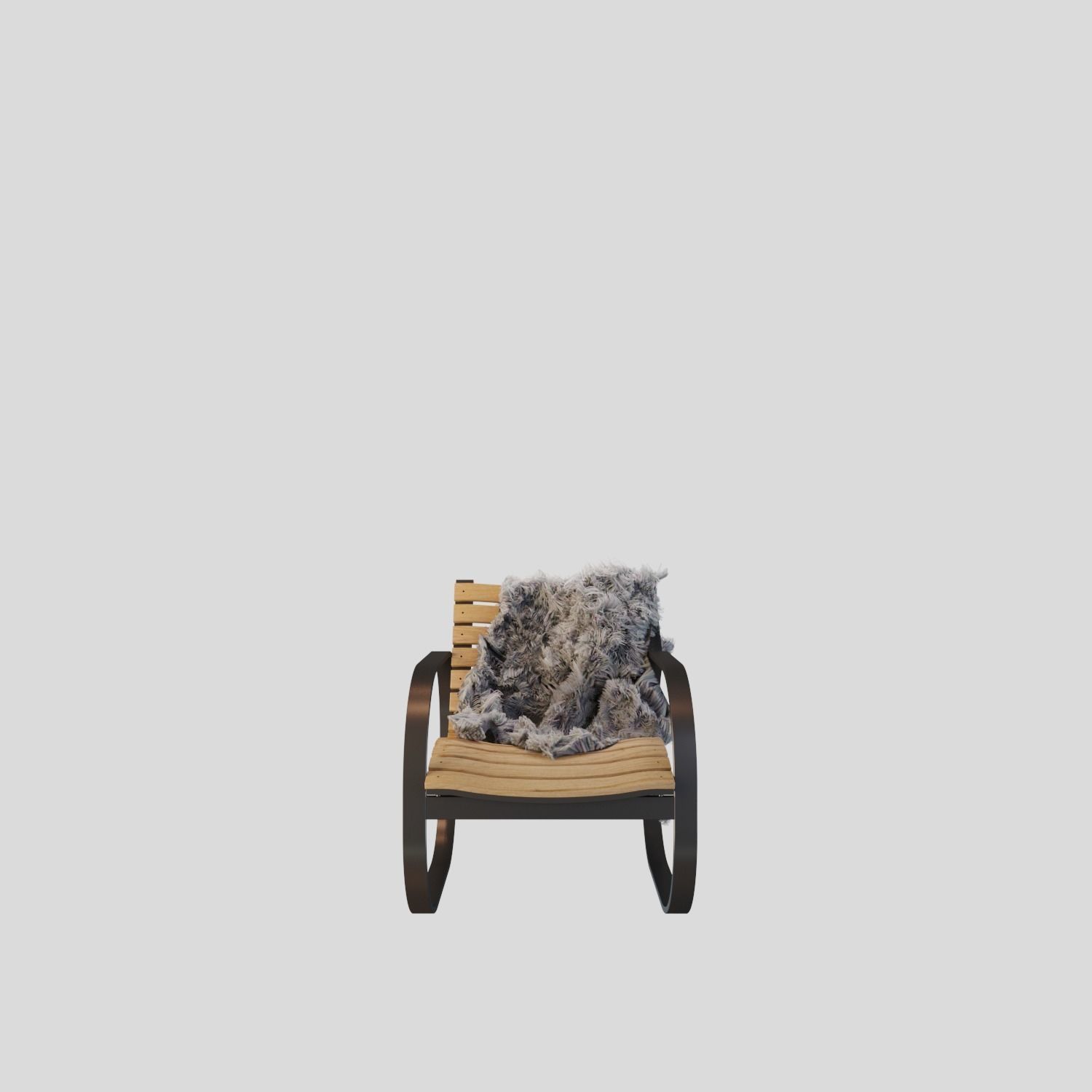 Parc rocking chair 3D model_4