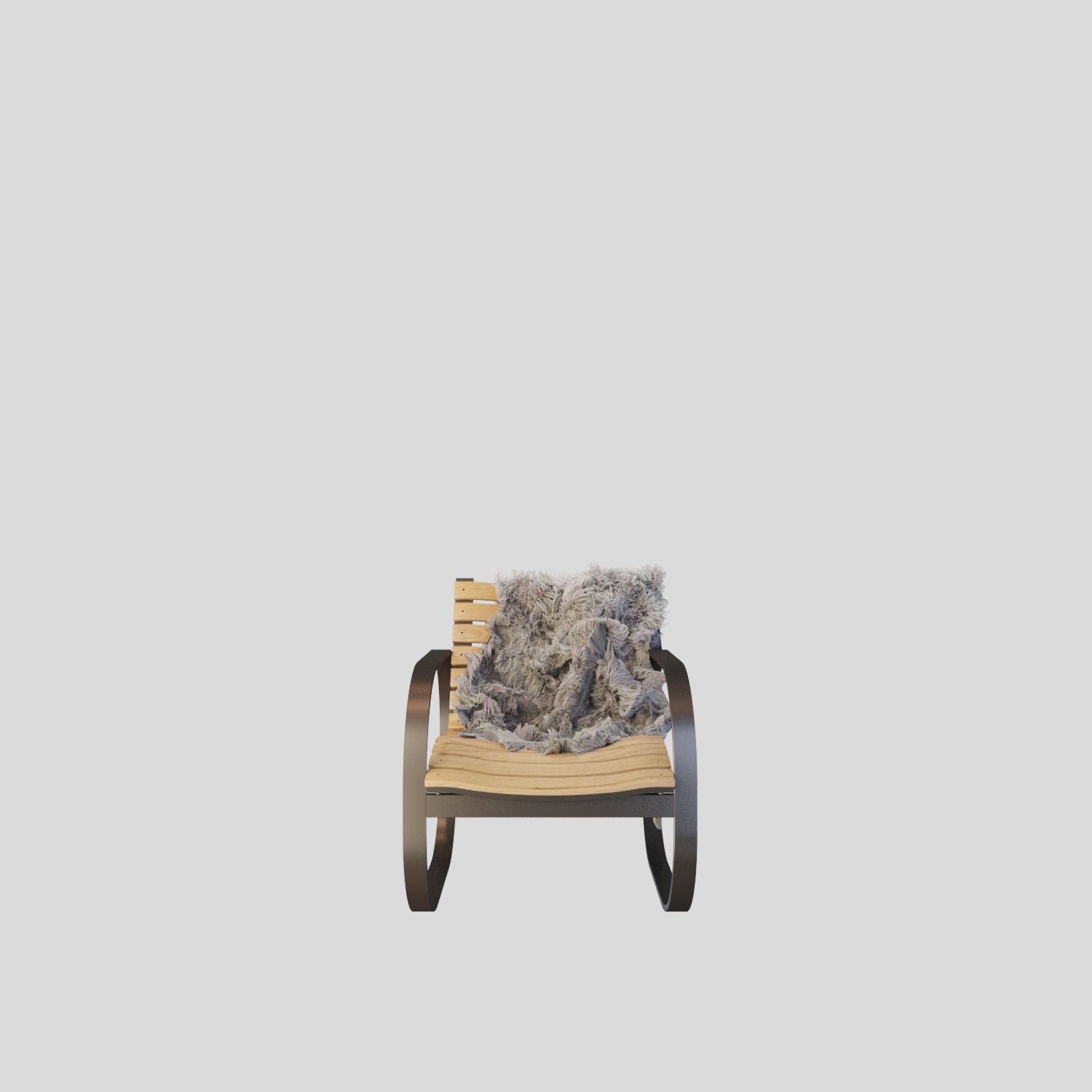 Parc rocking chair 3D model_9