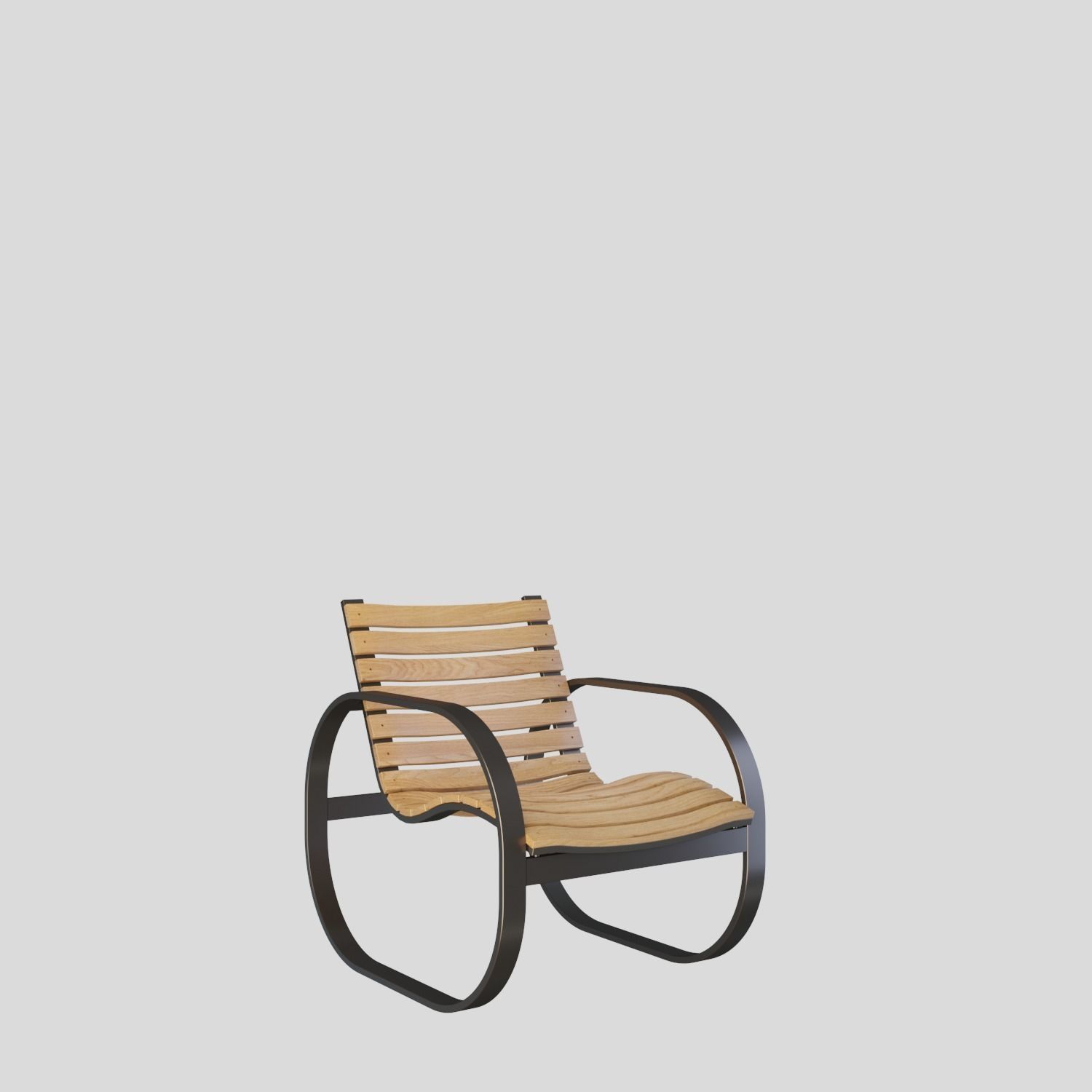 Parc rocking chair 3D model_8
