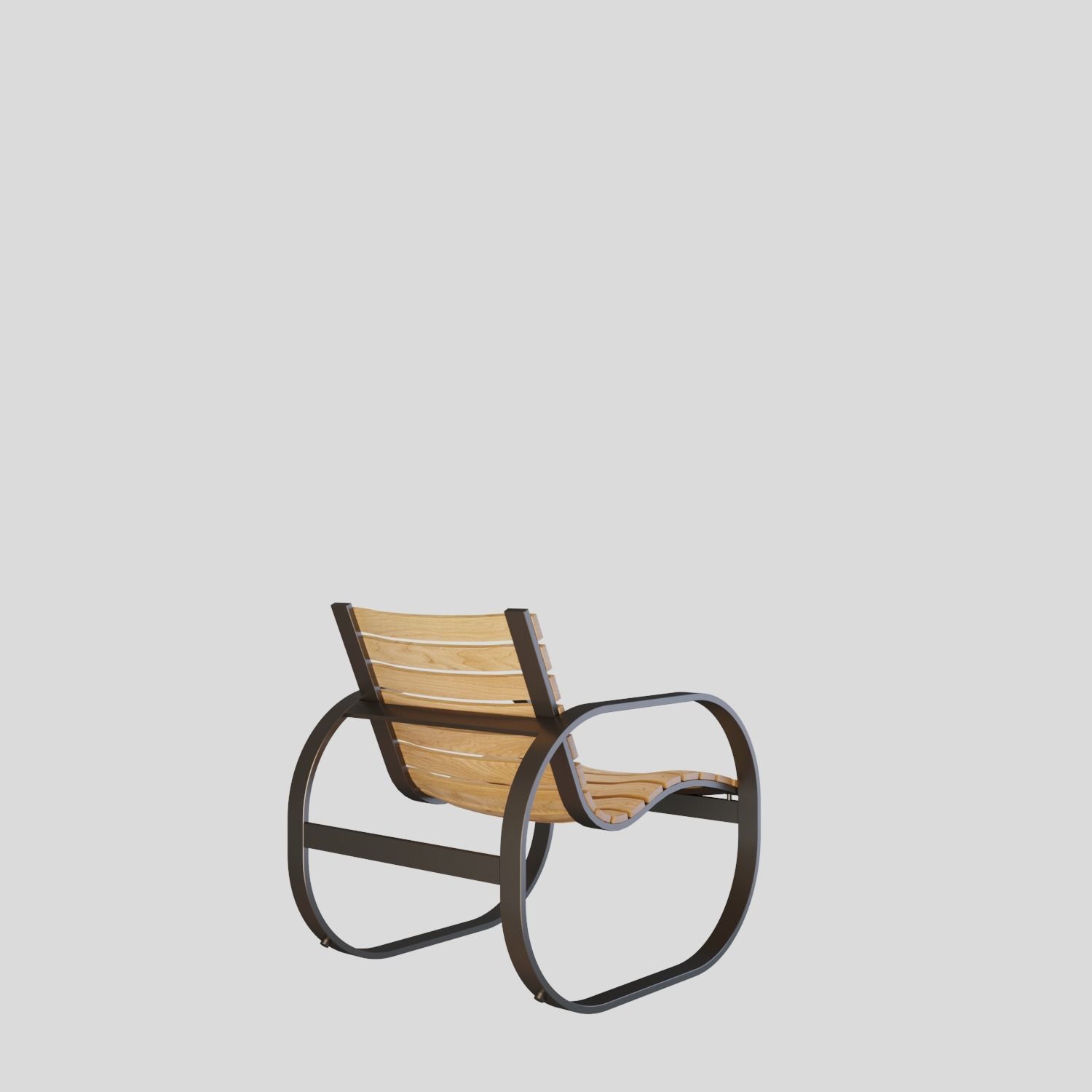 Parc rocking chair 3D model_6