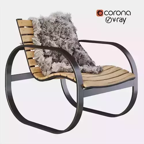 Parc rocking chair 3D model