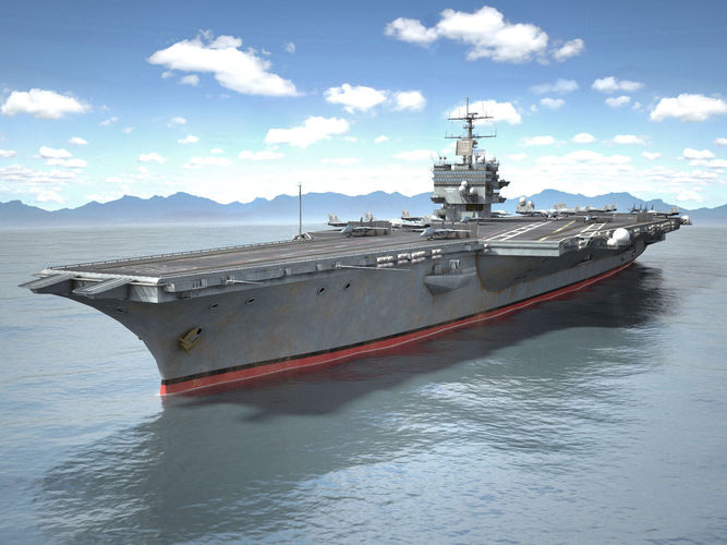 USS Enterprise CVN-65 Carrier HD 3D model