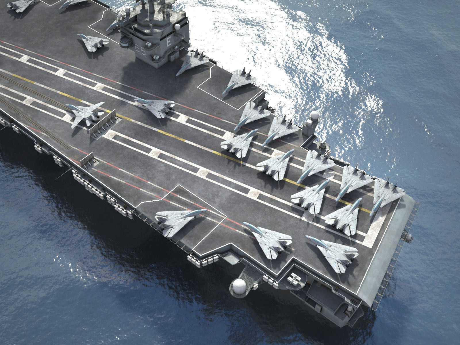 USS Enterprise CVN-65 Carrier HD 3D model_9