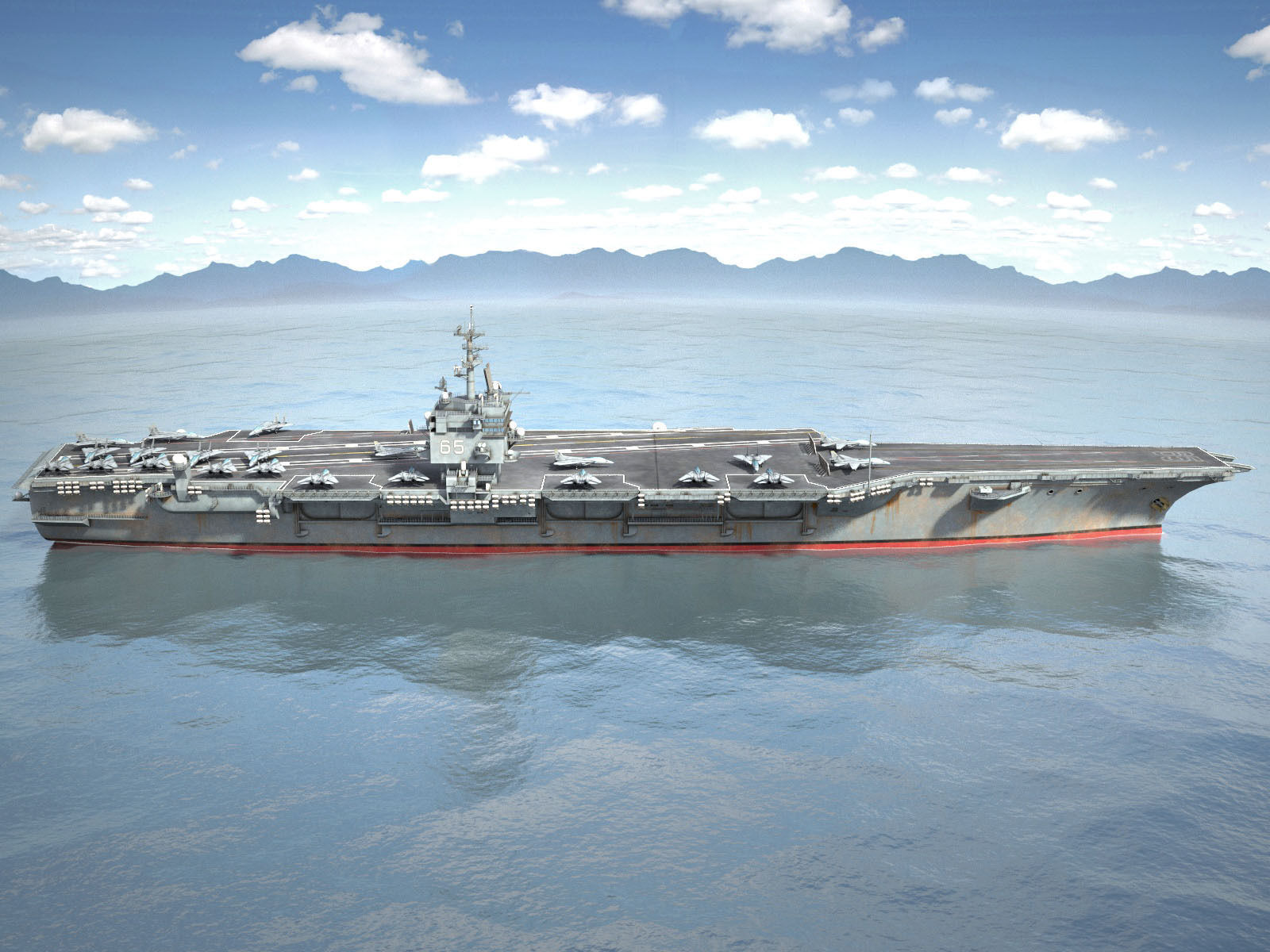 USS Enterprise CVN-65 Carrier HD 3D model_6