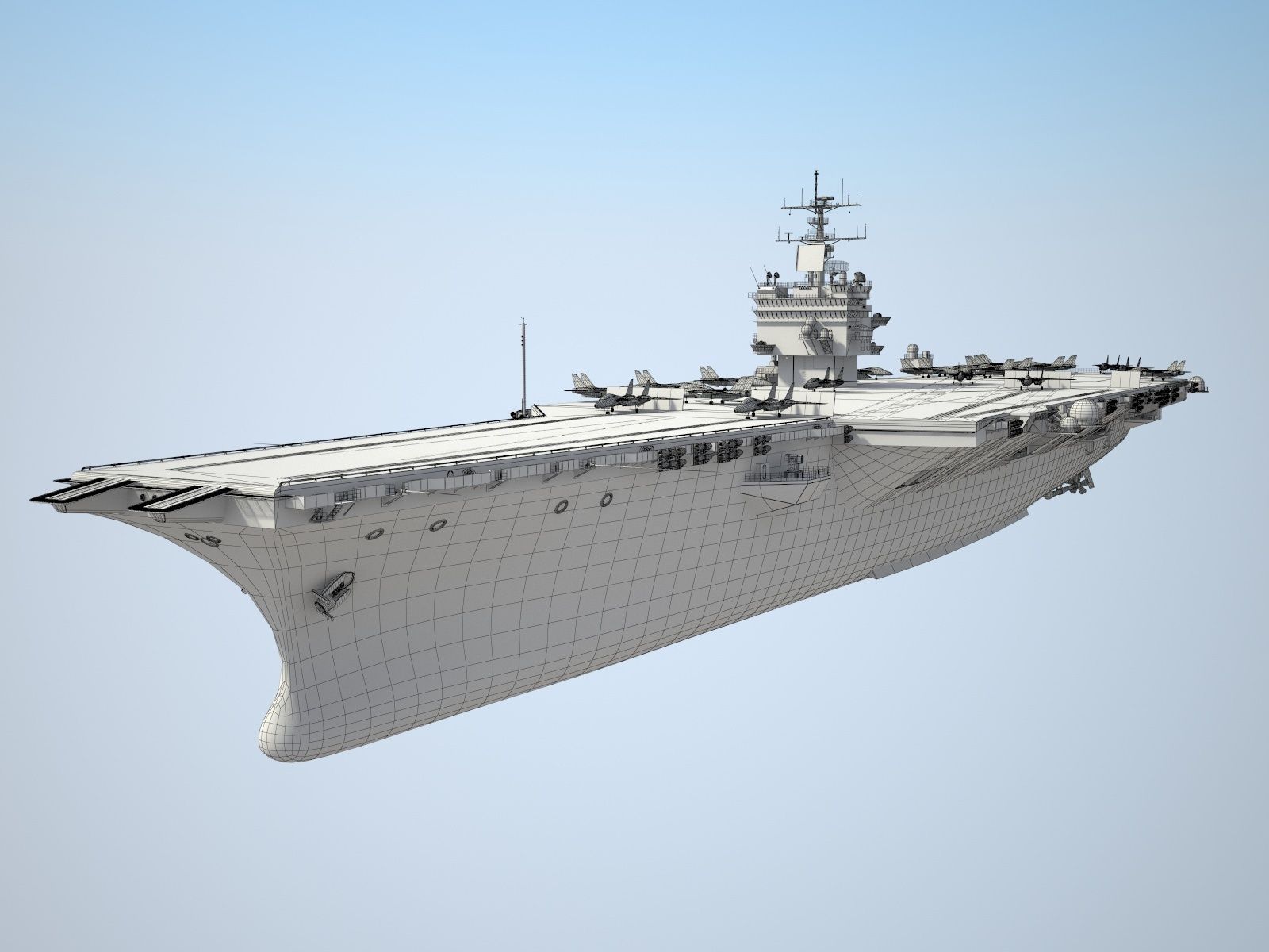 USS Enterprise CVN-65 Carrier HD 3D model_13
