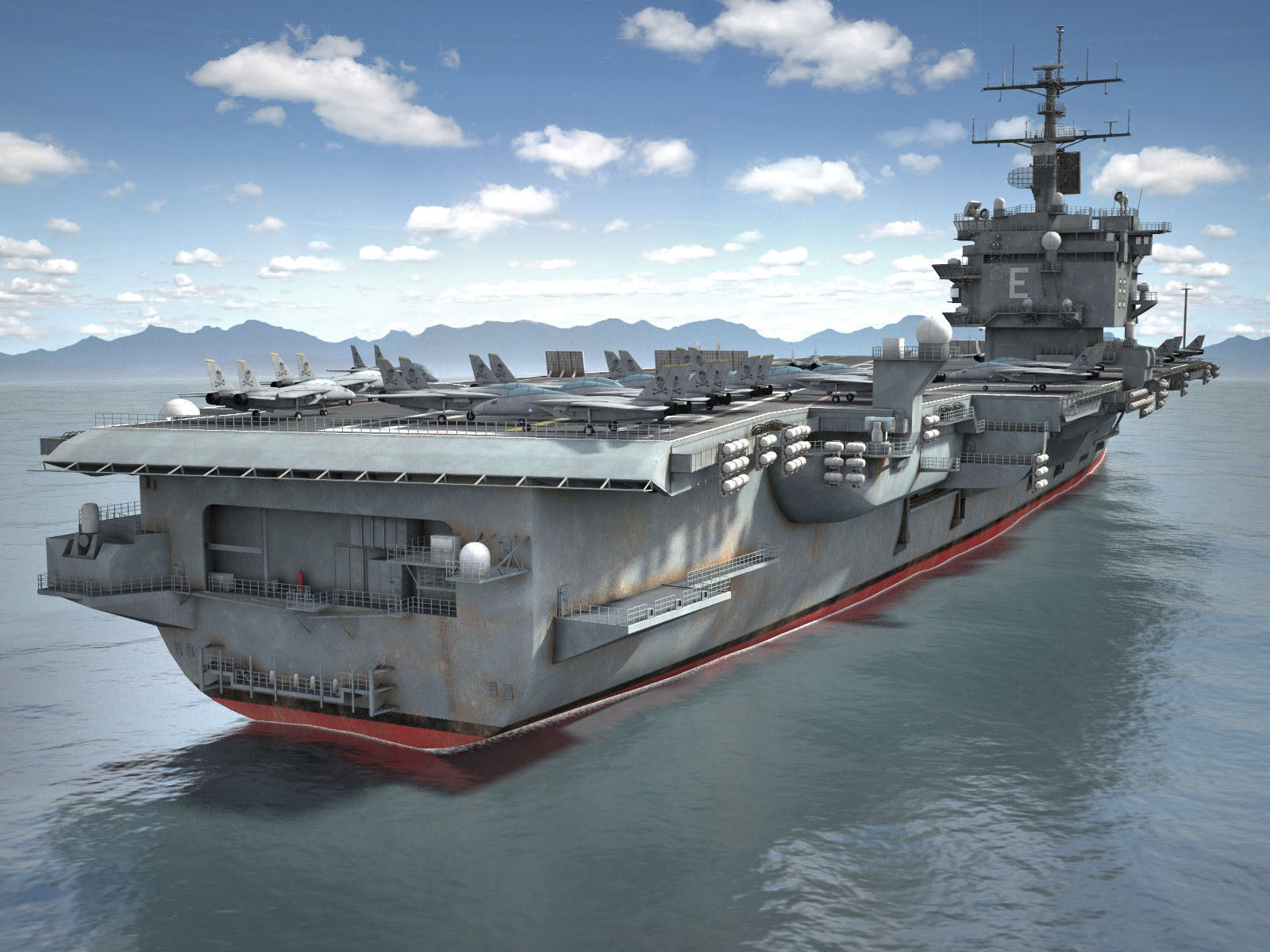 USS Enterprise CVN-65 Carrier HD 3D model_2