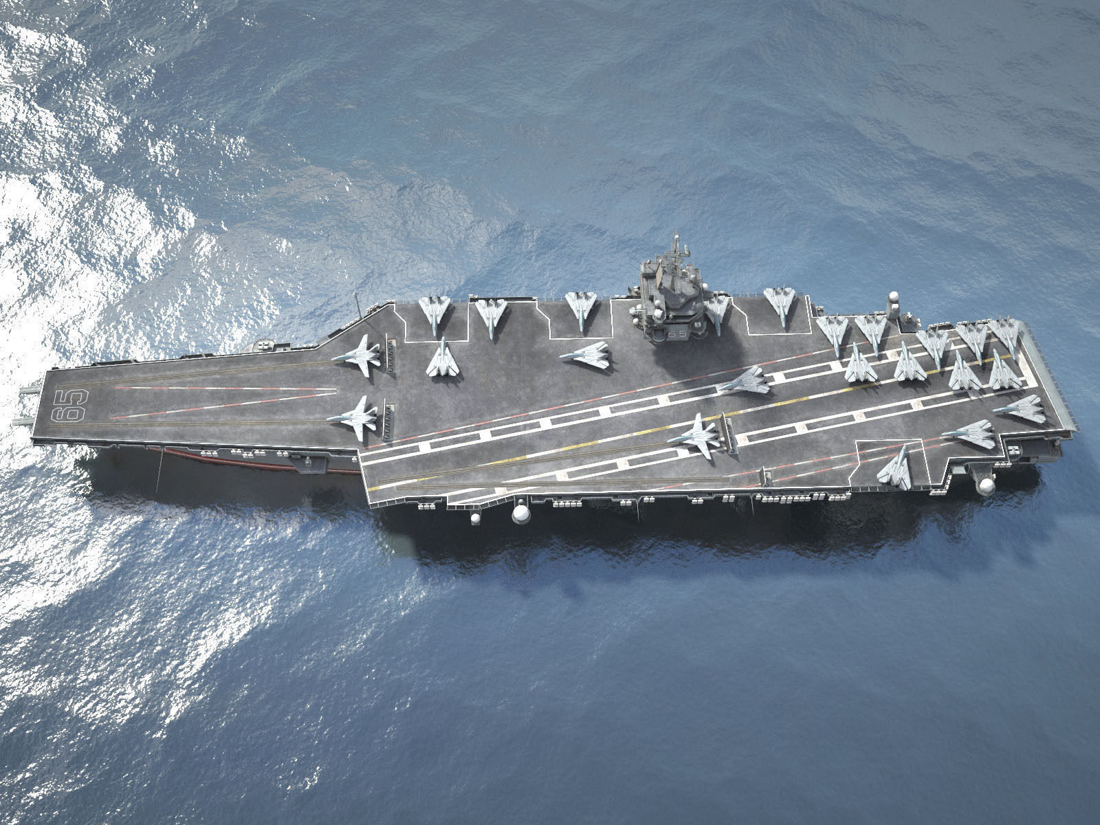 USS Enterprise CVN-65 Carrier HD 3D model_8