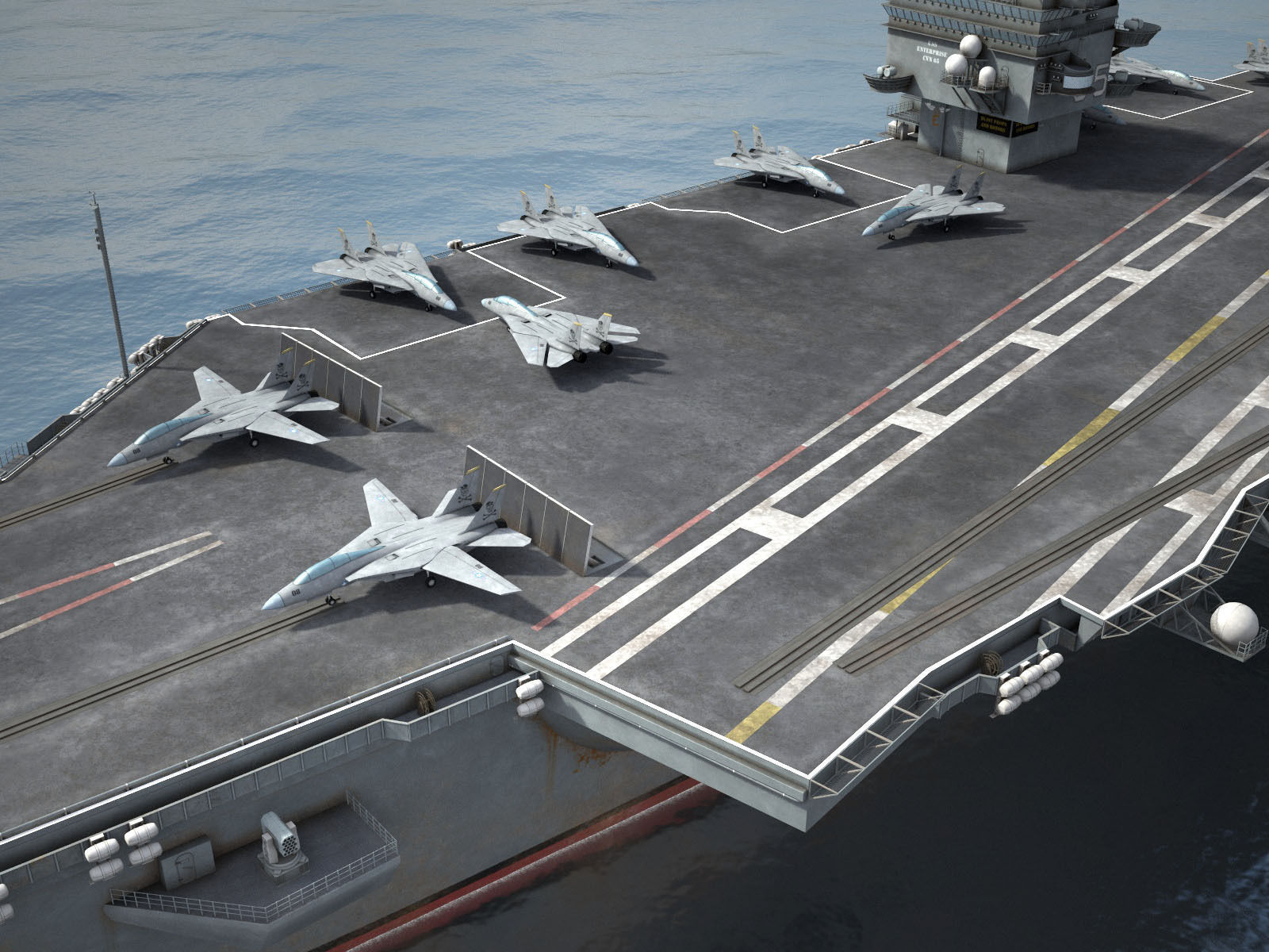 USS Enterprise CVN-65 Carrier HD 3D model_5