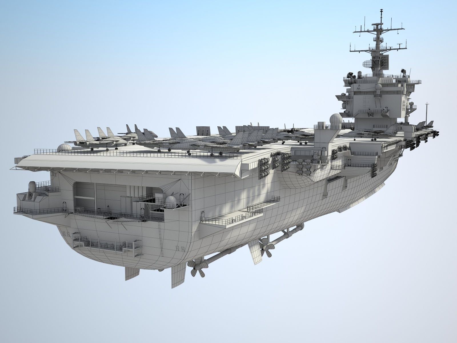 USS Enterprise CVN-65 Carrier HD 3D model_17