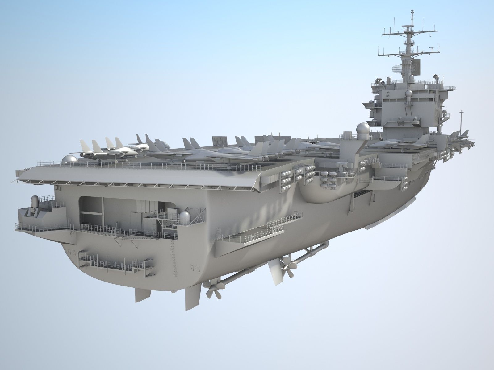 USS Enterprise CVN-65 Carrier HD 3D model_14