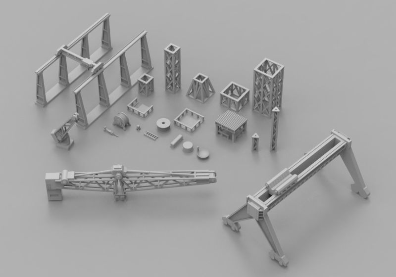 Infrastructure and Objectives Pack 03 3D print model_5