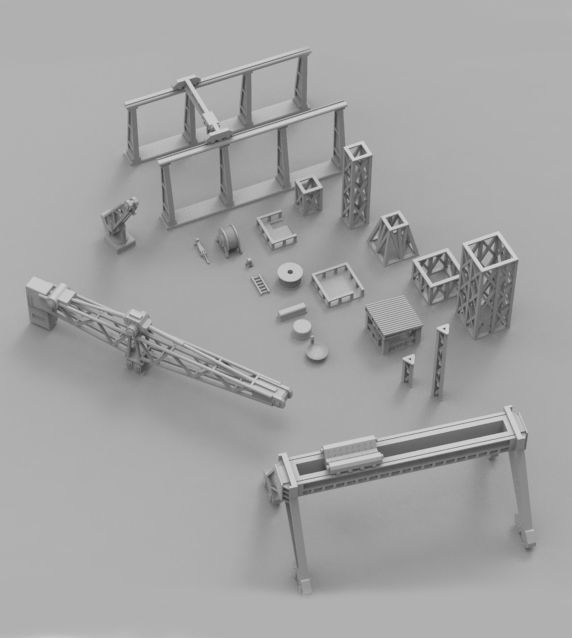Infrastructure and Objectives Pack 03 3D print model_2