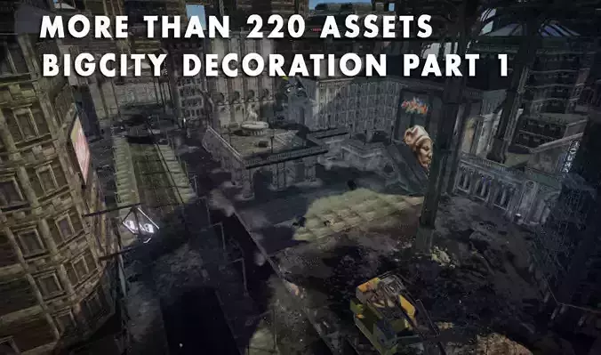 Decorations city assets for game