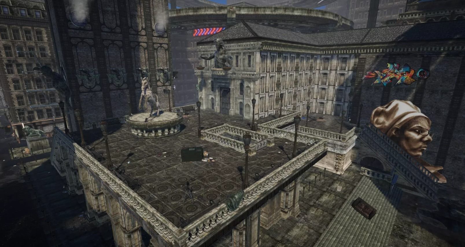 Decorations city assets for game Low-poly 3D model_2