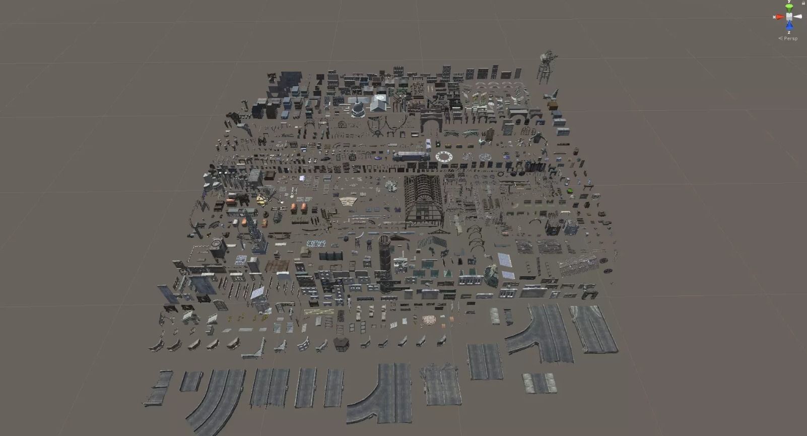 Decorations city assets for game Low-poly 3D model_1