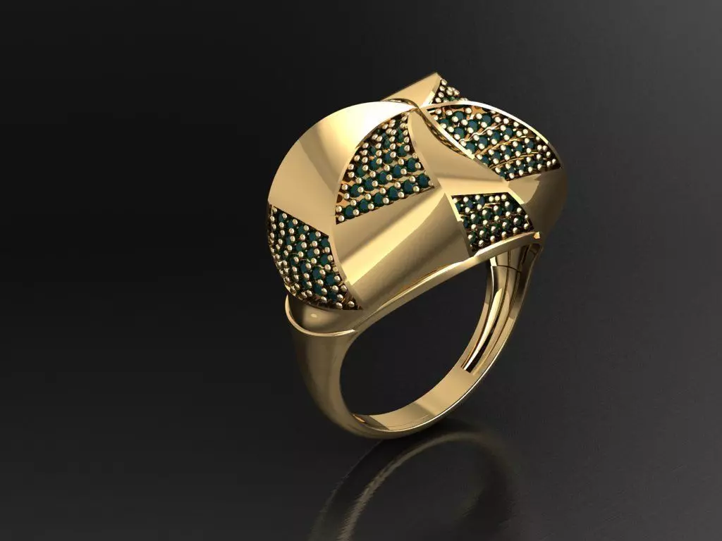 P165- Diamond ring 3D print model_0