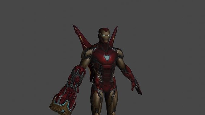 Iron man Mark 85 - low poly Free 3D model
