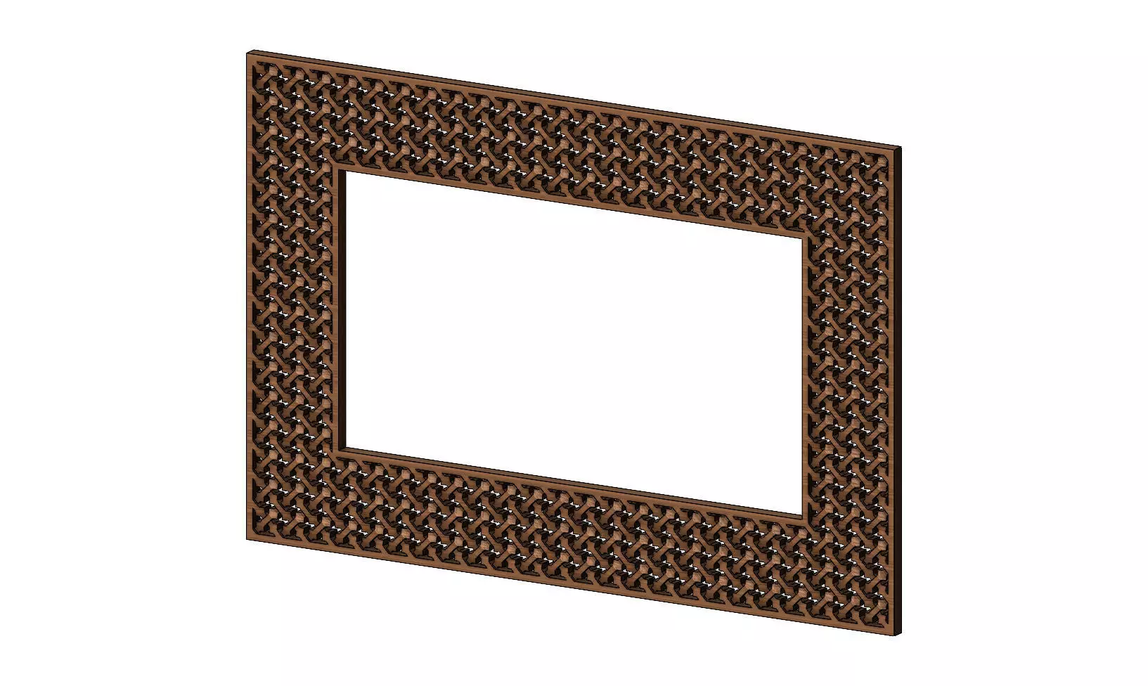 Moucharabieh wood mirror frame 3D print model