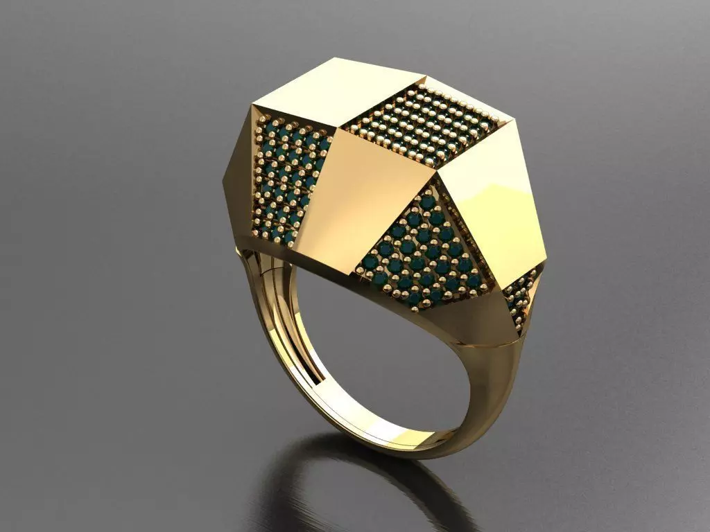 P171- Diamond ring 3D print model_0