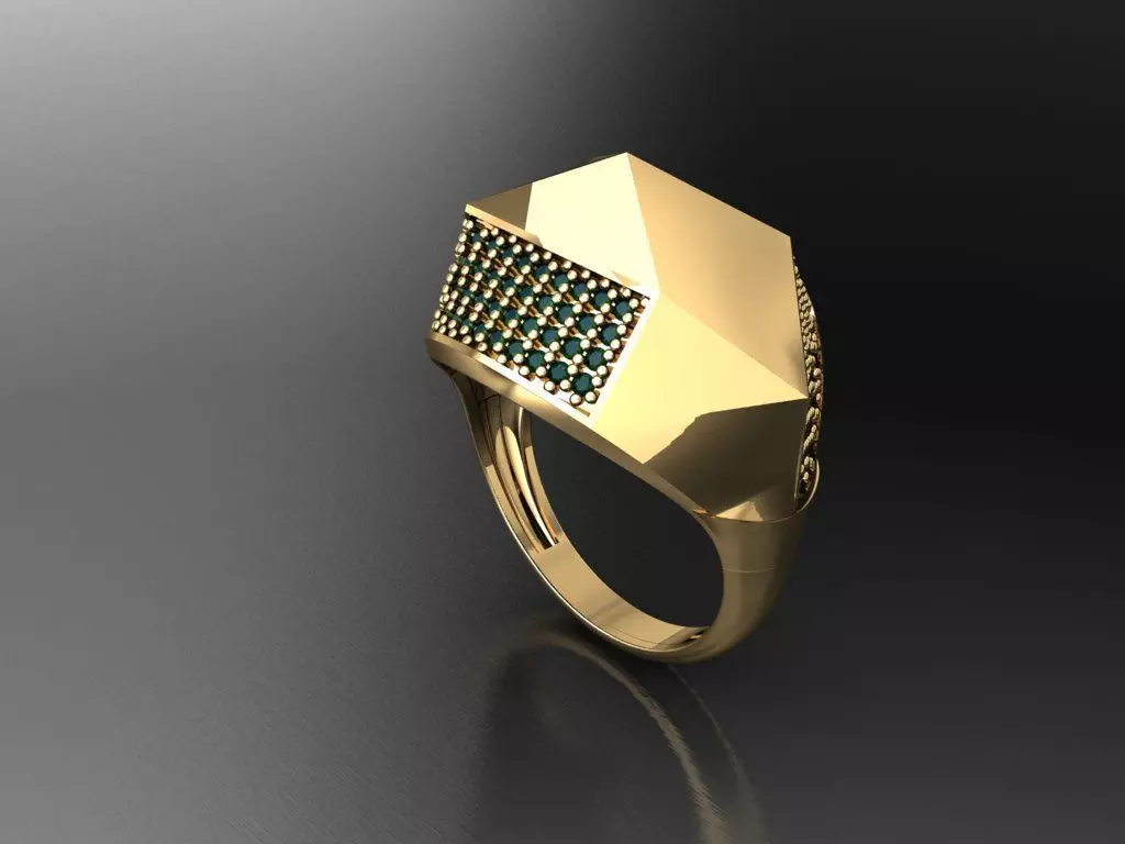 P173- Diamond ring 3D print model_0